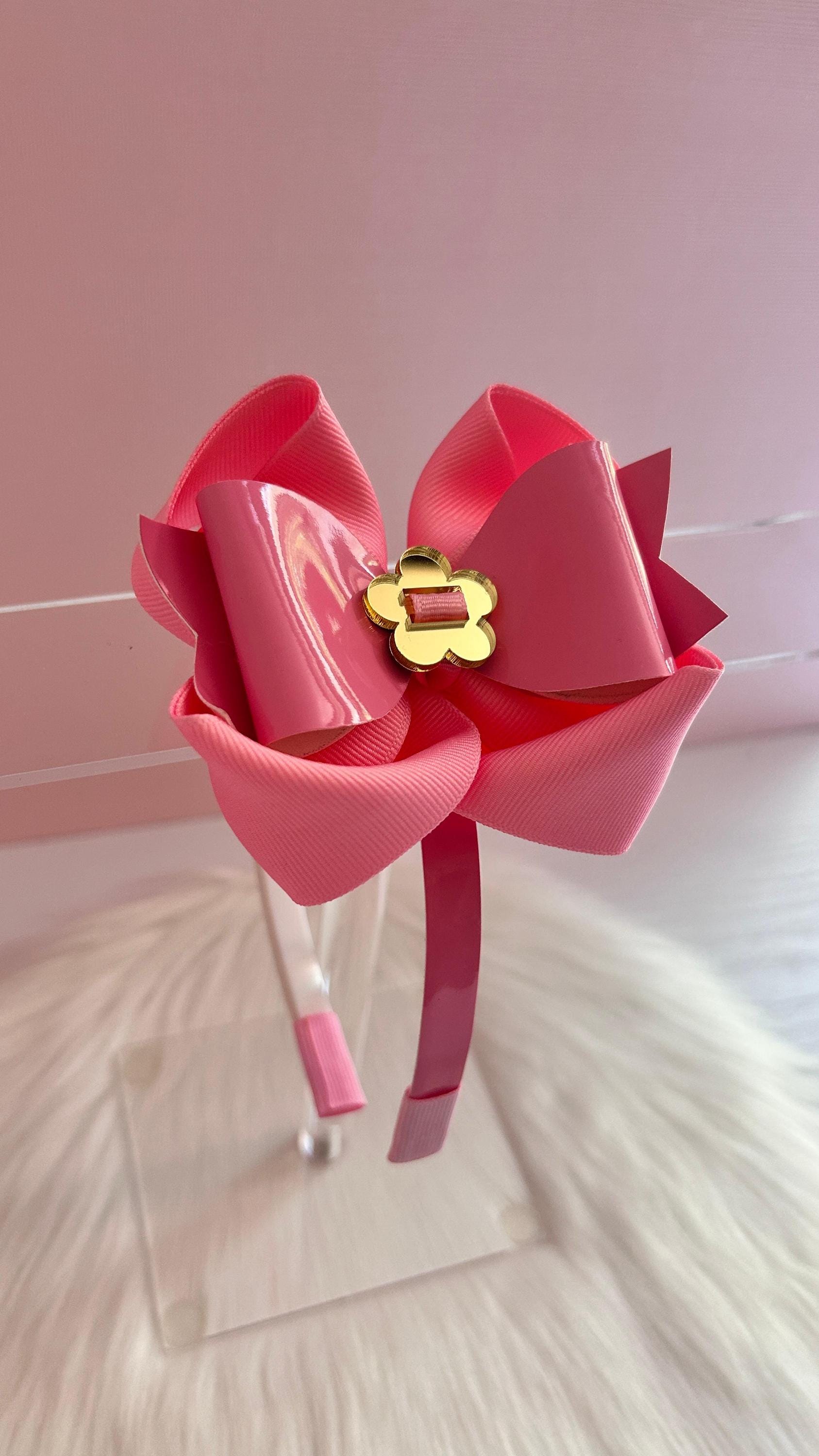 Princess Pink Bow Headband – Boutique Hair Accessory for Girls ...