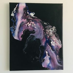 Acrylic Painting - 8”x10” Dutch Pour Painting, Fluid Art - Abstract Wall Decoration