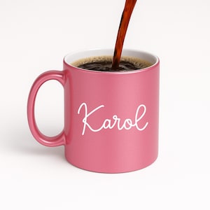 Taza personalizada con nombre, taza personalizada con nombre, taza de café personalizada, taza para damas de honor, regalo para ella, taza de cumpleaños