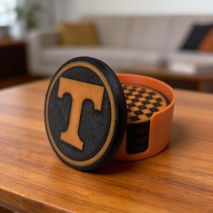 Tennessee Vols Coaster Set 4 Piece | Gift for College Football Fans