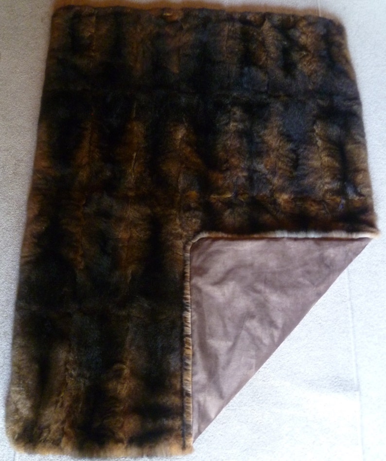 New Zealand Possum Natural Brown Fur King Single Bedspread / Throw Etsy