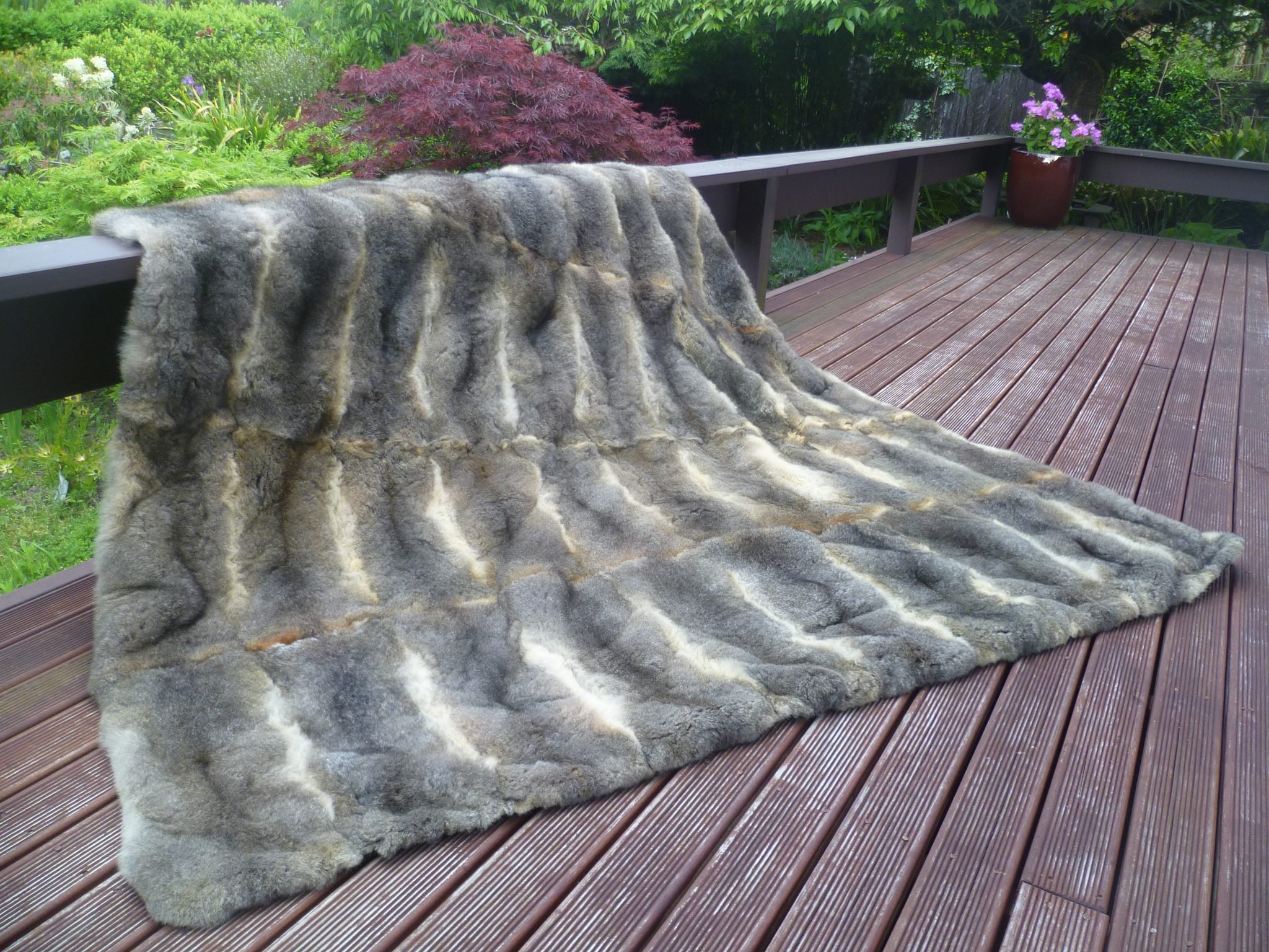 New Zealand Possum Natural Brown or Grey Fur Super King Bedspread Etsy