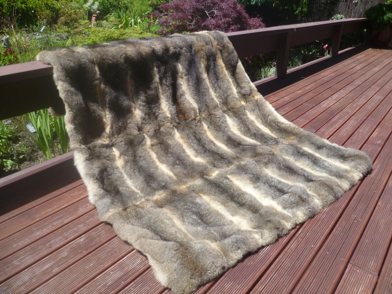 New Zealand Possum Natural Grey Fur King Single Bedspread / Throw Etsy