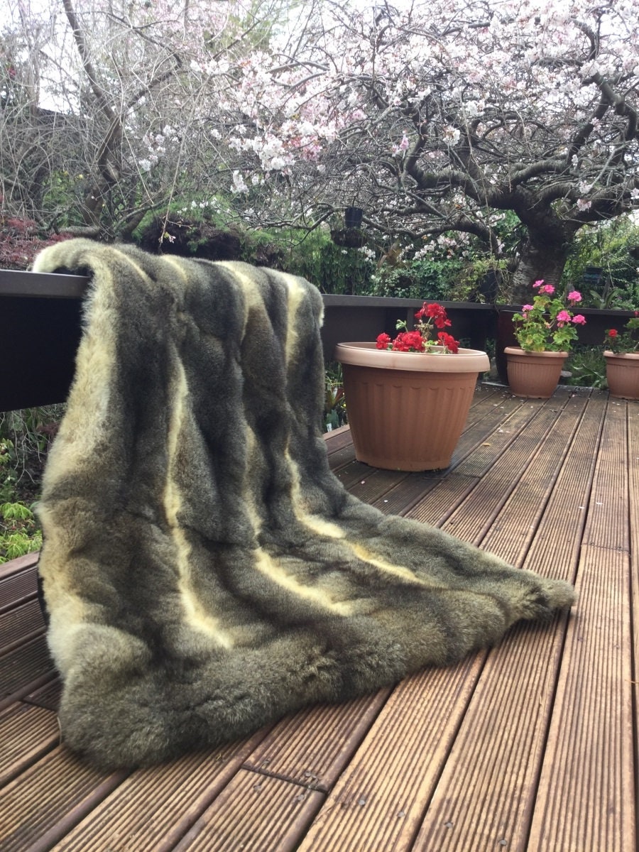 New Zealand Possum Natural Grey Fur Lap Rug / Blanket / Throw Etsy