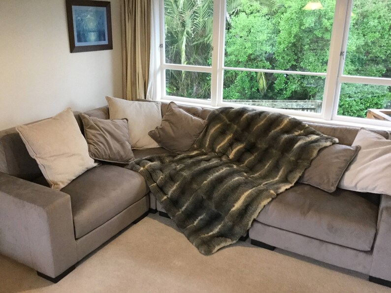 New Zealand Possum Natural Gray Fur Throw Etsy