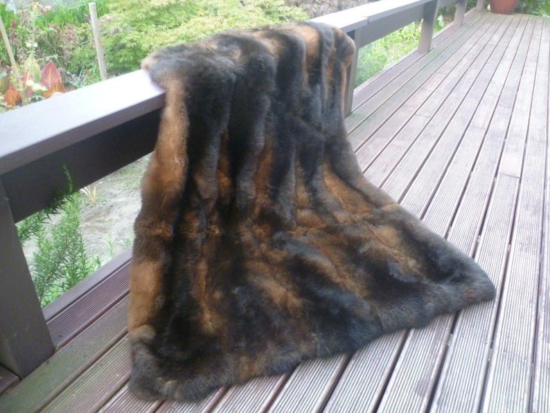 New Zealand Possum Natural Brown Fur Lap Rug / Blanket Etsy