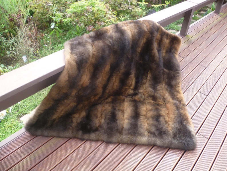 New Zealand Possum Natural Gray Fur Throw Etsy