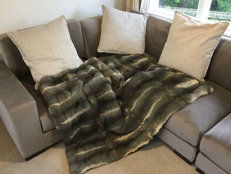 New Zealand Possum Natural Grey Fur King Single Bedspread / Throw Etsy