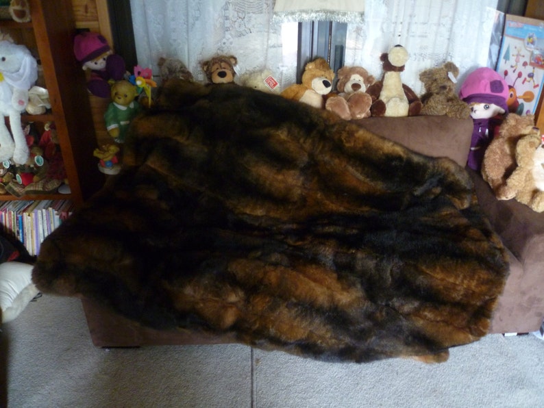 New Zealand Possum Natural Brown Fur King Single Bedspread / Throw Etsy