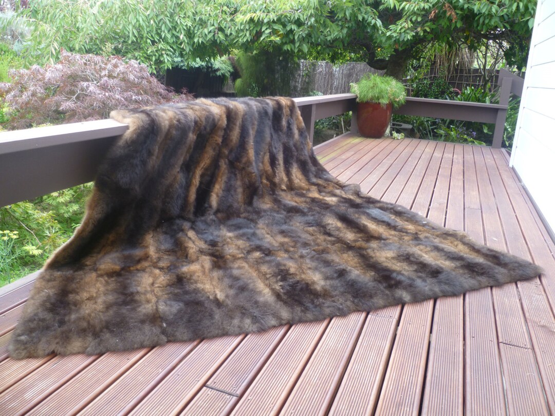 New Zealand Possum Natural Brown or Grey Fur King Bedspread Etsy