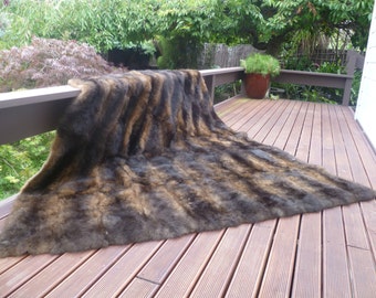 New Zealand Possum Natural Brown Fur King Bedspread