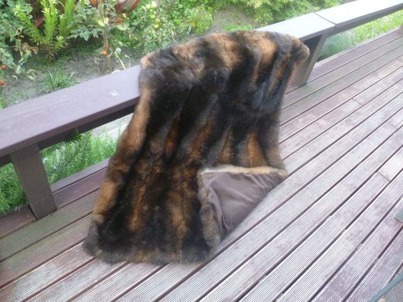 New Zealand Possum Natural Brown Fur Lap Rug / Blanket Etsy