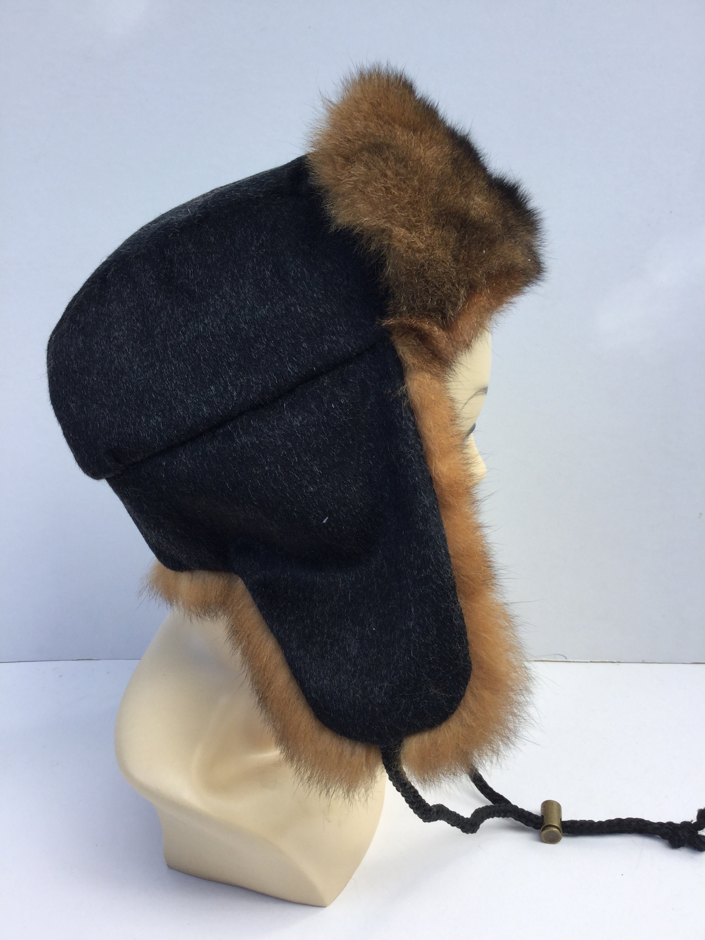 New Zealand Wool Faux Fur Trapper Hat Wool Ushanka Trapper Hat – Village Hat Shop main image 3