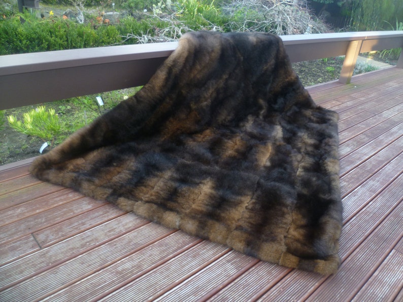 New Zealand Possum Natural Brown Fur King Single Bedspread / Throw Etsy