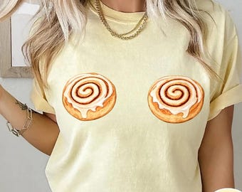 Cinnamon Roll Shirt,Cinnamon Roll Viral Pop Culture Shirt, Retro Swirl Chest Shirt
