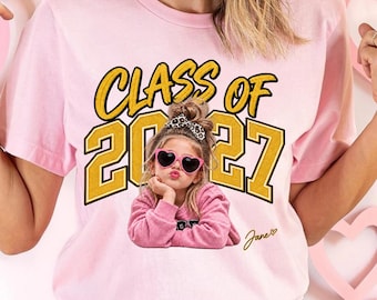 Custom Class of 2027 Shirt, Personalized Graduation Shirt, Custom Senior 2027 Tee, Personalized Grad Shirt, Graduation Gift