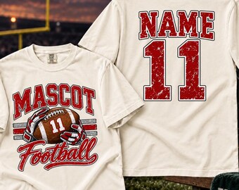 Custom Football Shirt, Personalized Football Shirt, Game Day Shirt, Custom Name Number Tee, School Spirit Shirt, Football Mom Shirt