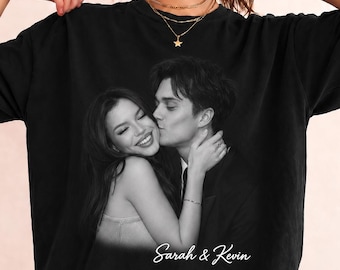 Vintage Custom Couple Picture Shirt, Custom Photo Shirt,Girlfriend Face Shirt,Gift for Girlfriend Boyfriend,Valentine's Day,Picture Idea Tee