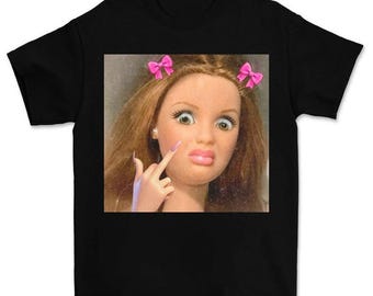 Doll Face Meme Shirt Trendy, Weird Shirt, Sarcastic, Specific Shirt Graphic Summer Fun Unique Doll Shirt