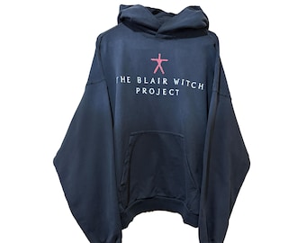 The Blair Witch Project Hoodie | Occult Horror Movie Sweater | Distressed Y2K Grunge  | Vintage Style Hoodie | Boxy Crop | Witch Sigil