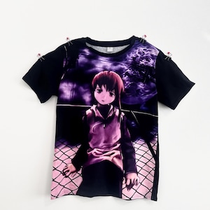 Serial Experiments Lain T-Shirt | Vintage Cyberpunk Anime Tee | Lain Iwakura Glitchcore Aesthetic Shirt | Seinen Manga | Y2K T Shirt