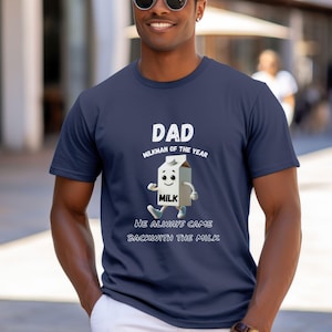 Funny Dad T-Shirt, Unisex Softstyle Tee, Father's Day Gift, Milk Lover Shirt, Casual Wear, Gift for Dad