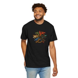 Tiamat Symbol Unisex Tee, Graphic Shirt, Mythical Creature Top, Dragon Lover Clothing, Vintage Style T-shirt, Mythology Apparel