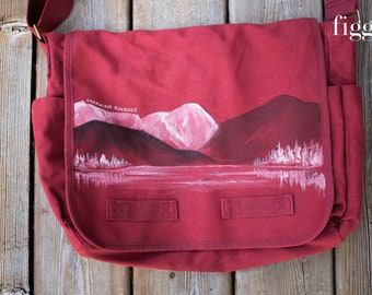 2023 LIMITED EDITION Canada Day Hand Painted Crossbody Messenger Bag by Figgie