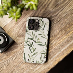 Olive Leaf Slim Phone Case