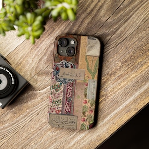 Islamic Floral Slim Phone Cases, Vintage Design