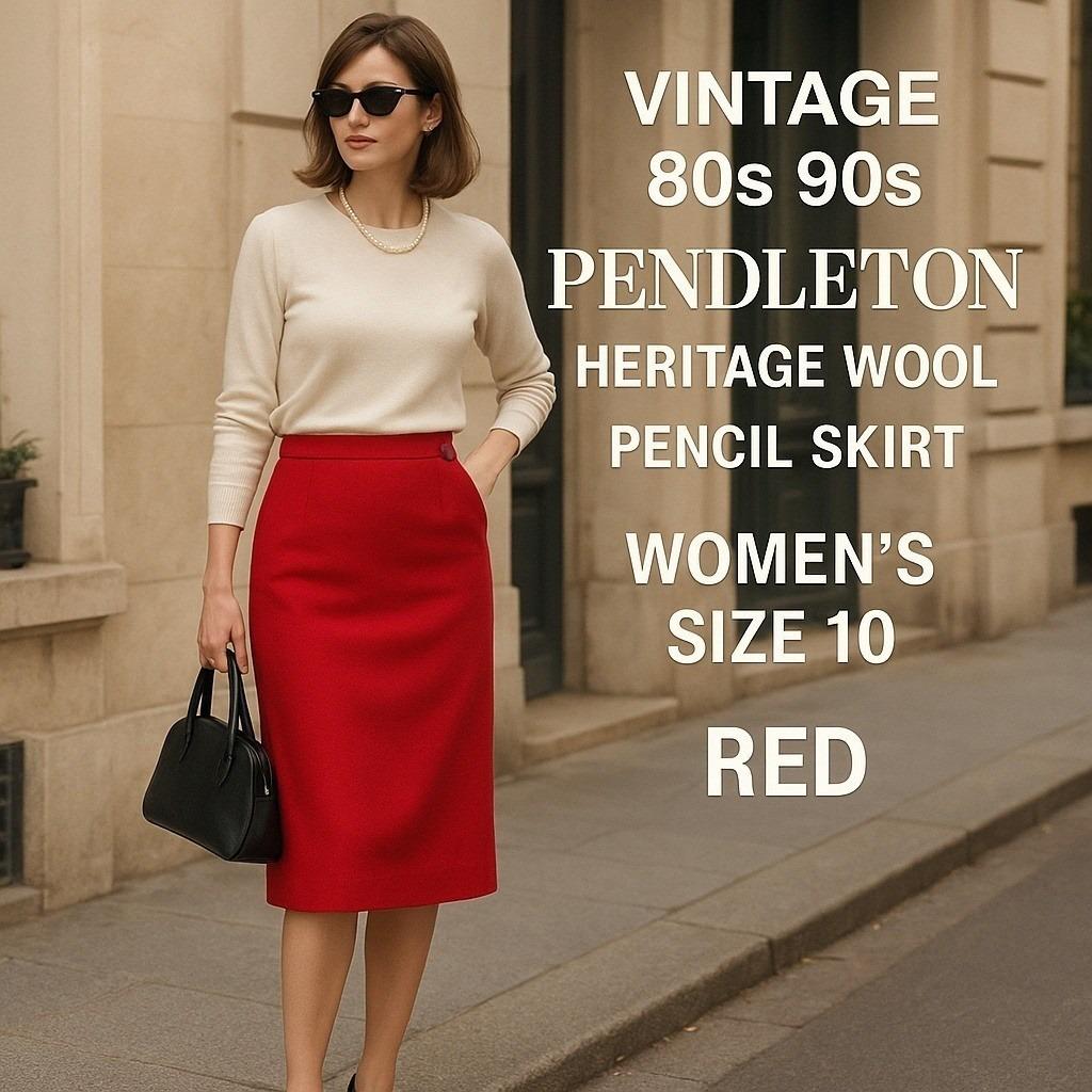 Red Pencil Skirt Canada