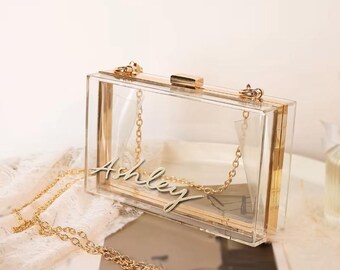 Customizable Acrylic Purse! So Cute for Bridesmaids, Gifts, Mom, Sister, Holidays, Birthdays, Concerts!
