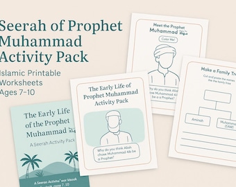 Seerah of Prophet Muhammad Activity Pack | Islamic Homeschool Printable (Ages 7-10) (Digital Download)