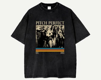 Camiseta de la película Pitch-Perfect, colores retro y cómodos