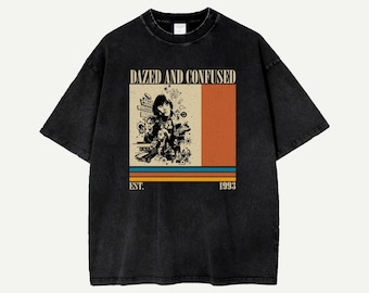 Camiseta de la película "Dazed and Confused", colores cómodos, estilo vintage