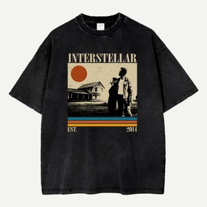 Begränsad Interstellar Vintage T-shirt, Christopher Nolan Retro T-shirt