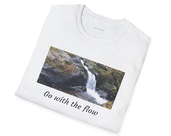 Cotton T-Shirt: Go With The Flow Graphic Print