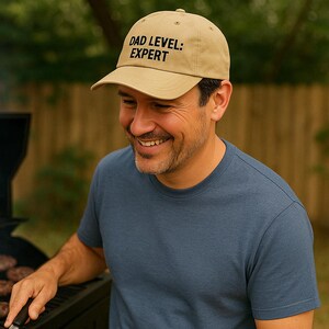 Dad Level: Expert Cap, Classic Dad Hat, Father&#39;s Day Gift, Casual Wear, Dad&#39;s Birthday Present, Outdoor Activity Cap