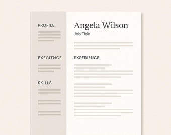 3 Lebenslauf Vorlagen – Minimal / Klassisch / Kreativ | Leinwand + PDF