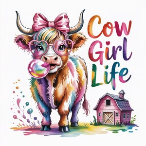 VACHE FILLE VIE, png