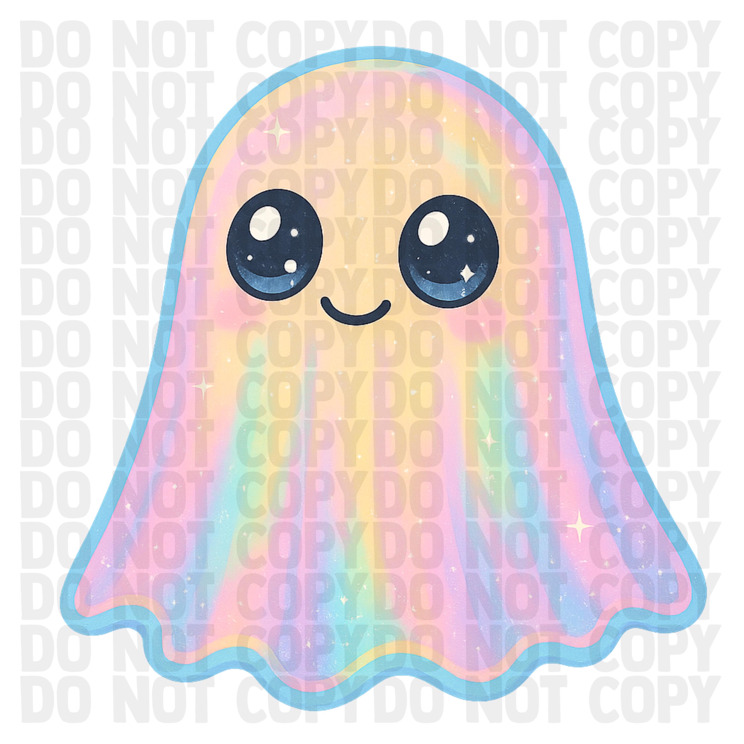 Rainbow Pastel Ghost PNG | Kawaii Cute Halloween Digital Download ...