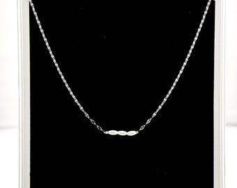 Edelstahl-Silber-Perlen-Anhänger-Halskette, zierliche Perlen-Halskette, Silber Handgemachter Schmuck, Silber-Halskette, Brautjungfer Geschenke, eleganter Schmuck
