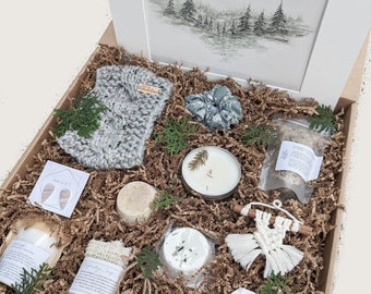 Mountain Luxury Spa Box Extra Large   Nature Lover Gift   Christmas Gift Idea   Thank You Gift Set   Friend Birthday Box   Self Care Basket