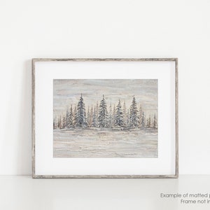 11x14 Matted Print   Forest Art Print   West Coast Painting   Nature Prints   Neutral Wall Art   British Columbia Trees - Tree Art Print