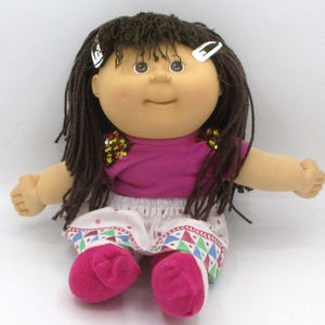 CPK Girl Hasbro Pretty Crimp N' Curl Primeira Edição 1990 Cabelo e Olhos Castanhos