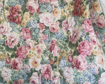 Croscill Home Fashions Floral Quilted Sham  Pastel Roses cottage French    BDB