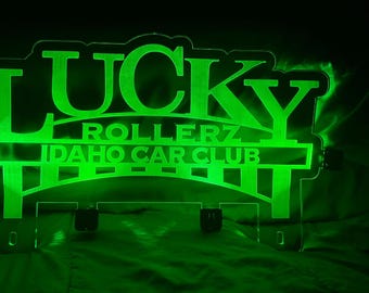 Placas LED acrílicas para coche