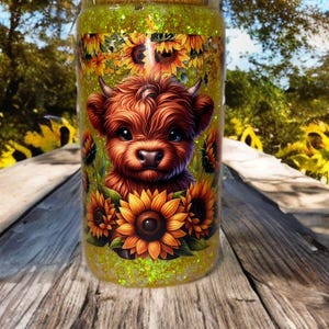 Highland Cow Snow Globe Tumbler