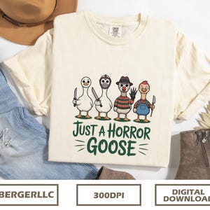 Solo un&#39;oca horror PNG Halloween Oca sciocca PNG Oca divertente Design a sublimazione Spettrale Download digitale Orrore Halloween PNG