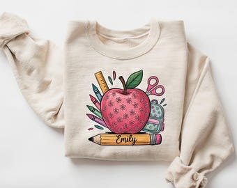 Personalized Back to School PNG  Custom Teacher Name Shirt Design  Teacher’s Day Sublimation Digital Download for Teacher Gift
